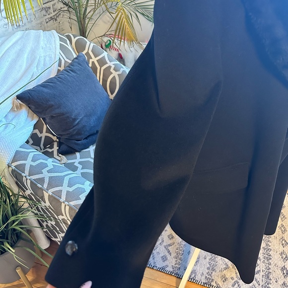 VTG Companion Wool Outercoat w/faux fur collar and faux & lining. Men’s XL Blk - Picture 4 of 14